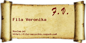 Fila Veronika névjegykártya